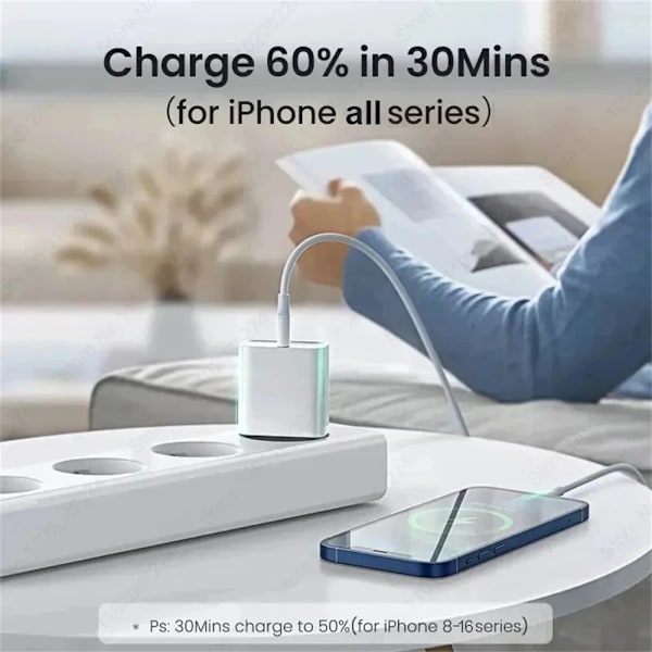 PD 40W Snabbladdare för iPhone 16 15 11 12 13 14 Pro Max Plus iPad Air Snabbladdningskabel USB C Typ C Datalinje Telefonladdare 40W Charger