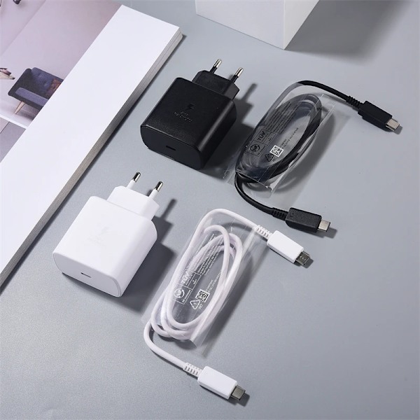 SAMSUNG 45W Super Snabbladdare för Galaxy S24 Z Flip Fold 5 4 3 2 S24 S23 S22 Note20 Ultra Plus A55 5A USB C till USB C PD-kabel EU add 5A Cable