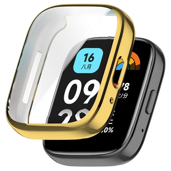 Skärmskydd TPU-fodral för Redmi Watch 3 Active Fulltäckande skyddsskal Stötfångare för Xiaomi Redmi Watch3 Active Watch Frame black