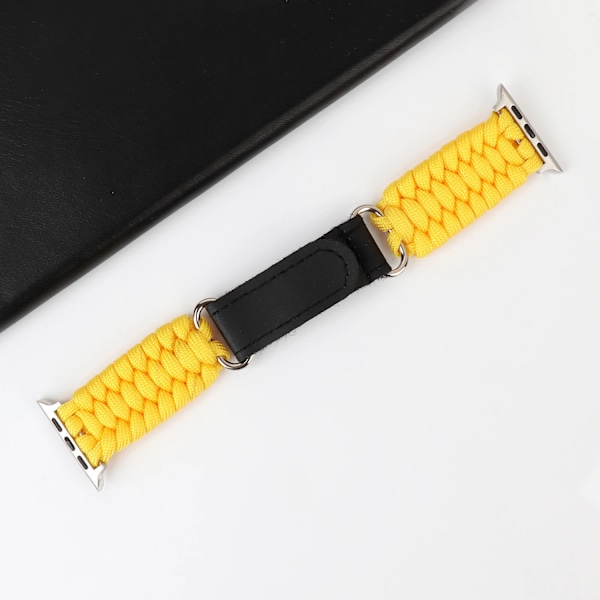 Rem För Apple Watch Band Ultra 49Mm 9 8 7 45Mm 41Mm Utomhus Sport Watchband Iwatch Series Se 6 5 4 3 44Mm 42 Mm 40Mm Nylonrep Yellow 42mm 44mm 45mm