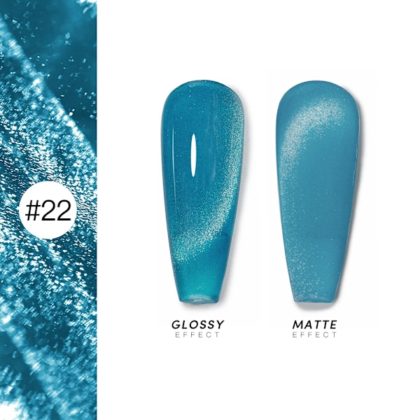 AS 15ml Magnetisk Katt Gel Nagellack Cat Eye Glitter Effekt Semi Permanent 36 Färger Soak Off UV Gel Lack Manikyr Nagelkonst YRM 22