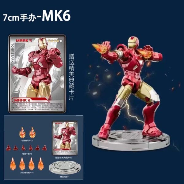 Original Leksaker Block Tegel Byggnad Iron Man Legends MK1 MK2 MK3 MK4 MK5 MK6 MK7 Tony Stark DIY Modell Action Figur Present MK6 Boxed