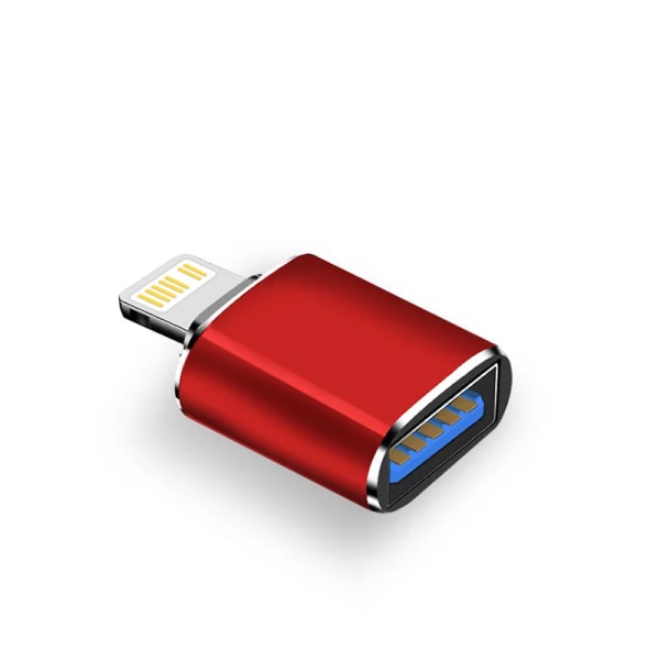 Adaptateur OTG Rains versus USB 3.0, iPad U Disk, iPhone 14 13 12 11 Pro XS Max Poly X 8 7 6s Red