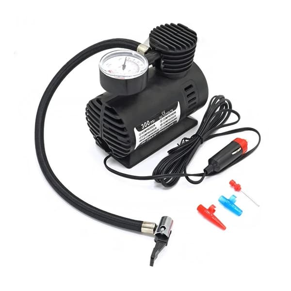 Däckpump 12V Bärbar Bil / Automatisk Elektrisk Pump Mini Luftkompressor / Tryckpump Uppblåsningsverktyg För Bil. black