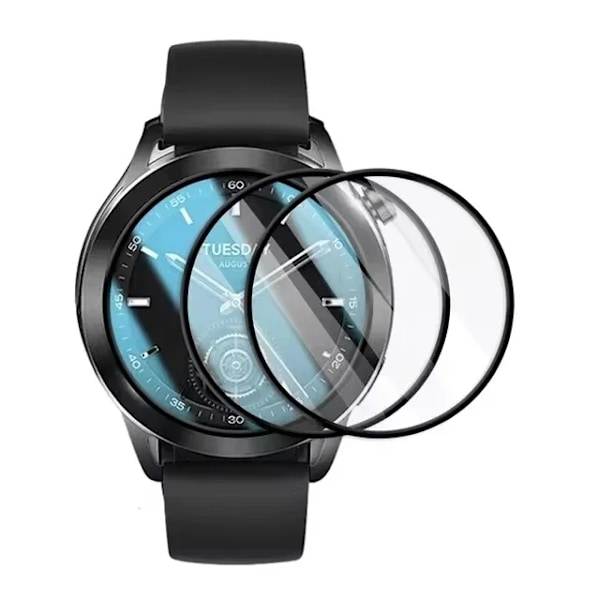 Mjukt skärmskydd för Xiaomi Mi Watch S3 Smartwatch Full Cover 9D Böjd För Mi Watch S3 HD Klar Skyddsfilm Ej Glas 2 PCS For MI Watch S3