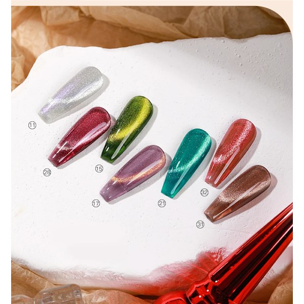 AS 15ml Magnetisk Katt Gel Nagellack Cat Eye Glitter Effekt Semi Permanent 36 Färger Soak Off UV Gel Lack Manikyr Nagelkonst YRM 17