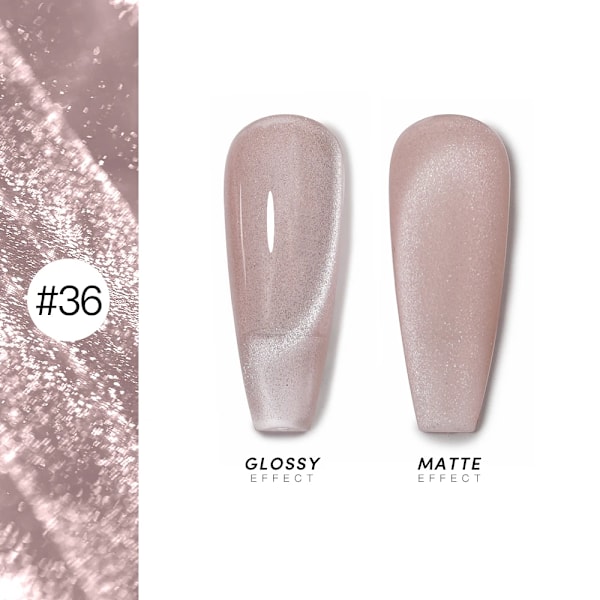 AS 15ml Magnetisk Katt Gel Nagellack Cat Eye Glitter Effekt Semi Permanent 36 Färger Soak Off UV Gel Lack Manikyr Nagelkonst YRM 36