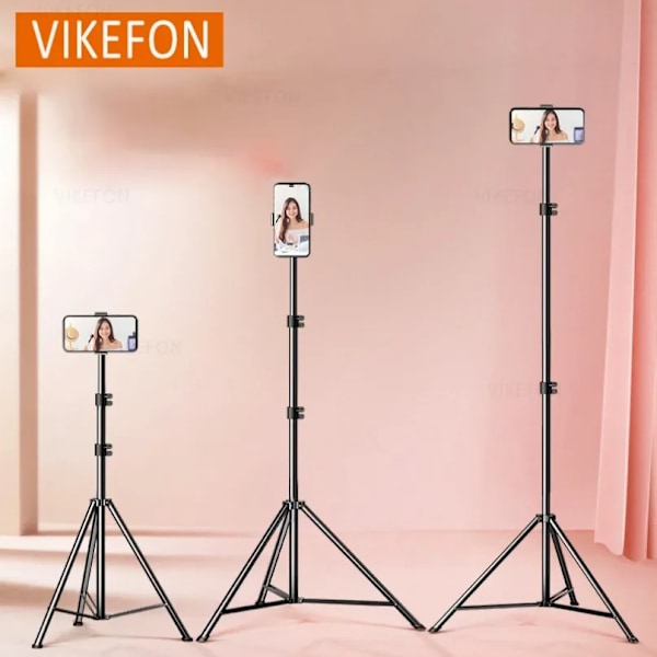 Vikbart 56cm-160cm Utdragbart Mobiltelefonstativ Hållare Live Tripod Videoinspelning Selfie Landing Monopod För Alla Telefonkameror Only Stand