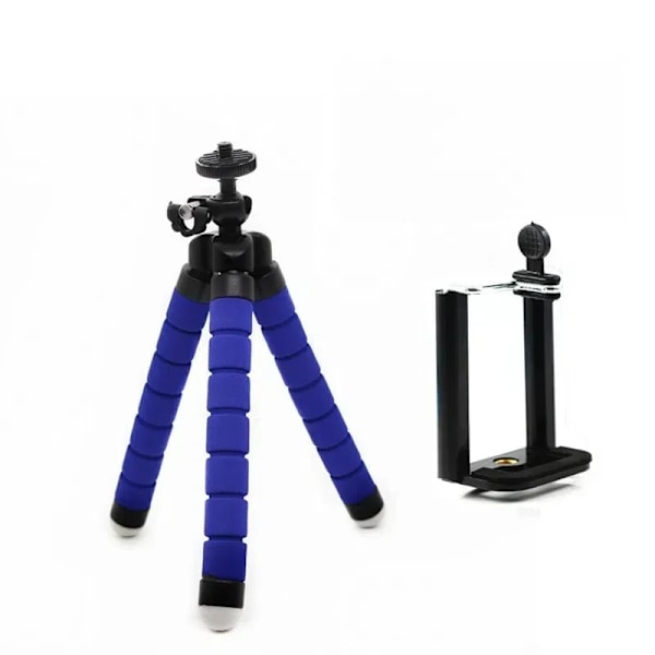 Stativ Tripod För Mobiltelefon Kamerahållare Klämma Smartphone Monopod Tripe Stativ Octopus Mini Stativ Stativ För Telefonkamera Blue Tripod