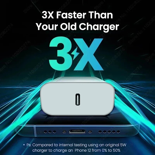 PD 20W Snabbladdare För Apple iPhone 14 13 11 12 15 16 Pro Max Laddarkabel För iPhone 16 Plus Snabbladdning Telefontillbehör EU 20W Fast Charger
