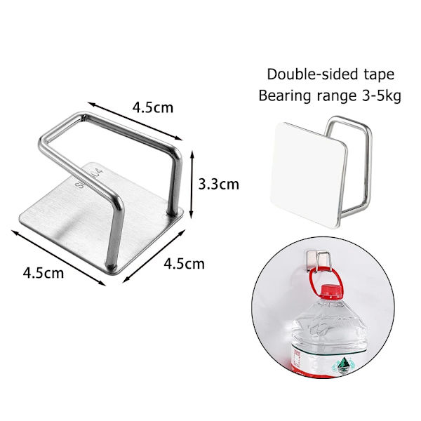 Kökssvampar Hållare Rostfritt stål Diskbänk Hylla Självhäftande hållare Avloppstorkställ Väggkrokar Tillbehör Organizer SILVE-3PCS