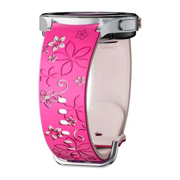 Graverat silikonarmband för Samsung Galaxy Watch 7 FE/6 4 Classic/5 Pro 45 Utan Glipor Sportarmband Galaxy Watch 7 Armband 44mm 40mm Barbie-Starlight Galaxy Watch7 44mm