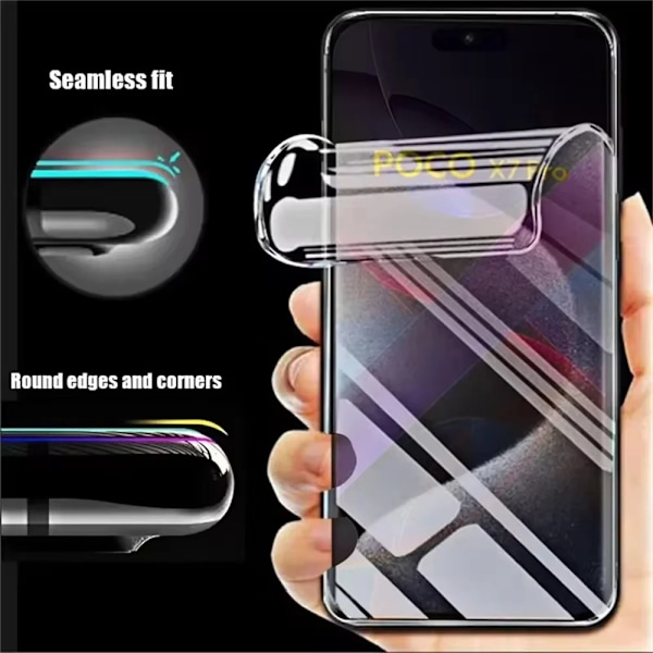 4 st Hydrogel Film för Xiaomi POCO X7 M7 X6 Pro X5 X3 X4 GT NFC M4 M5 M6 Pro 5G Skärmskydd för POCO F6 Pro F5 F4 C65 Film For POCO X5 5G 4 Pieces