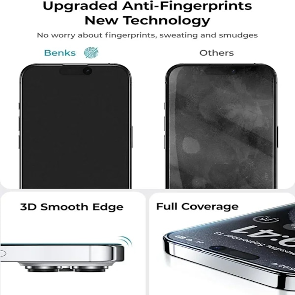 3-pack Oleofobisk Beläggning Dammfri Installation Skärmskydd för IPhone 13 14 11 12 15 16 Pro Max 15 Plus XR XS Matt Glas For iPhone 13Pro Max 3Pcs Matte Glass