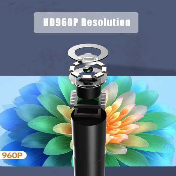 Industriellt endoskop HD960P Kabelansluten kamera Direktansluten med IPhone Ipad 8MM5.5.MM Rörinspektion Borescope IP68 Vattentät LED 8MM Rigid Cable 10m