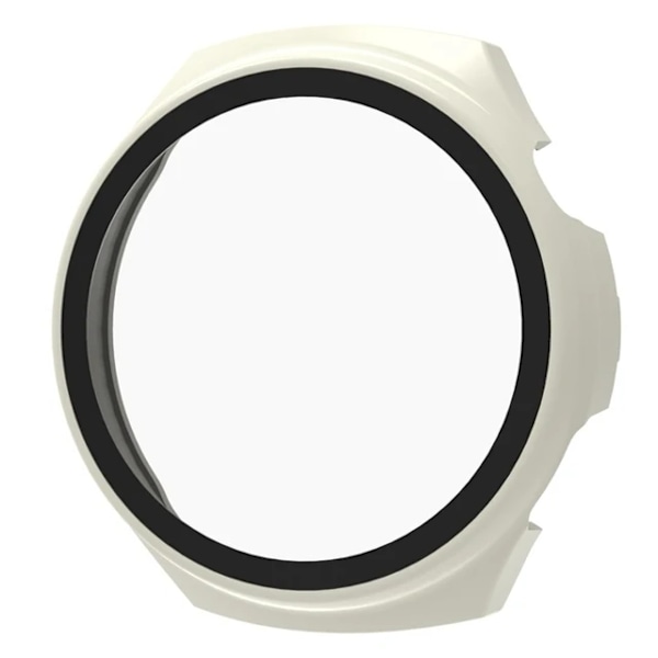 PC Fodral+9D Glas För Huawei Watch 4 Pro Fulltäckande Skärmskydd Hårt Skal För Huawei Watch 4Pro klocka 4 Fodral Tillbehör White For Huawei Watch 4