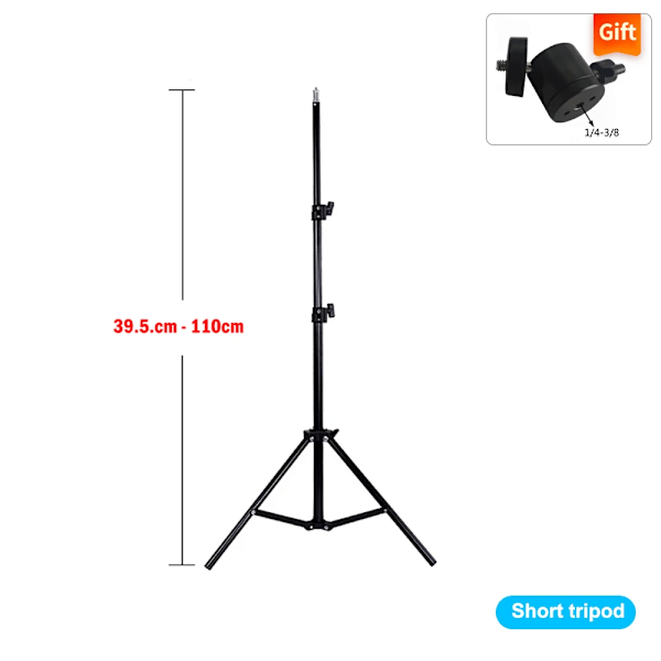 Projektorfäste Resestativ Högtalarstativ Utdragbart 110cm 160cm Tillbehör Fäste Kulhuvud för Laptop DSLR Kamera Utomhus 110cm