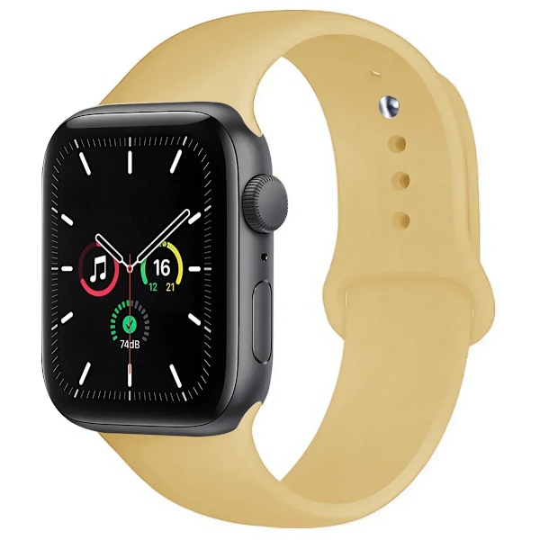 Original Silikonarmband för Apple Watch Band 44mm 38-40 42-46 41-45 46MM 49 mm Armband iwatch Serie 10 9 7 4 5 6 8 SE Ultra 2 3 G 38 40 41 s10-42mm -L