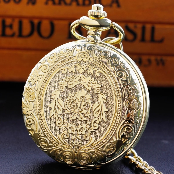 Vintage Guld Lyx Kvarts Fickur Watch Halsband Herr Minimalism Personlig FOB Watch Unika Gåvor reloj hombre Gold