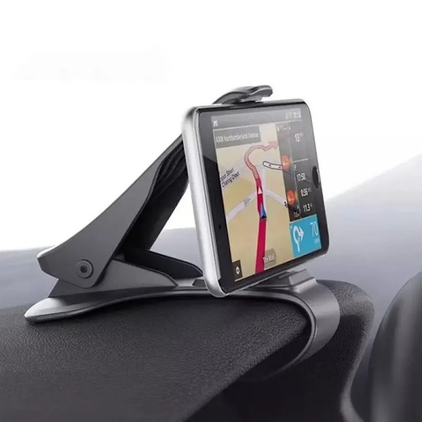 Universell Bil Mobiltelefonhållare Enkel Clip Fäste Ställ Panel Multifunktionell Universell Instrumentbräda GPS Navigationsfäste Hållare black