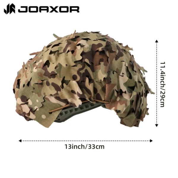 Taktiskt cover Andningsbart Mesh Camo Camouflage Cover Perfekt för taktisk militärutrustning, stridssnabbhjälm Leaf style DW