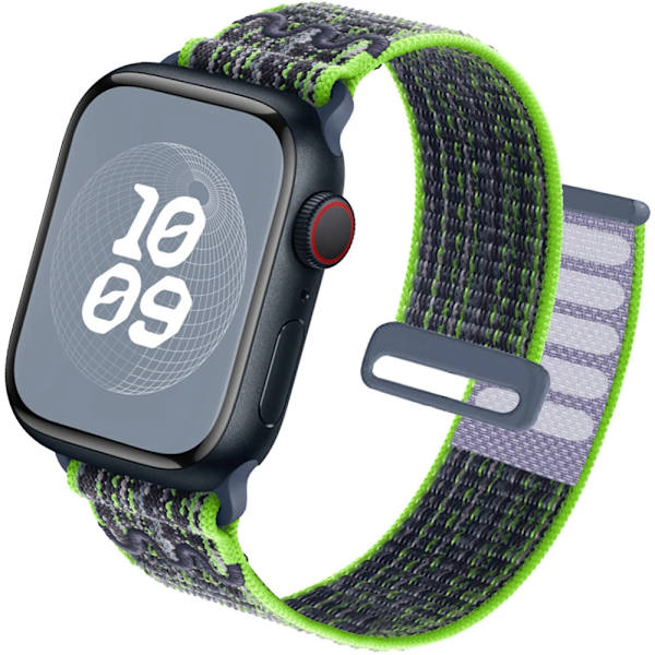 Strap För Apple Watch Band 44Mm 40Mm 45Mm 41Mm 49Mm 42Mm 38Mm 45 Mm Nylon Armband 8 7 Se 6 5 4 3 Ultra 2 Bander Bright Green Blue 38mm-40mm-41mm