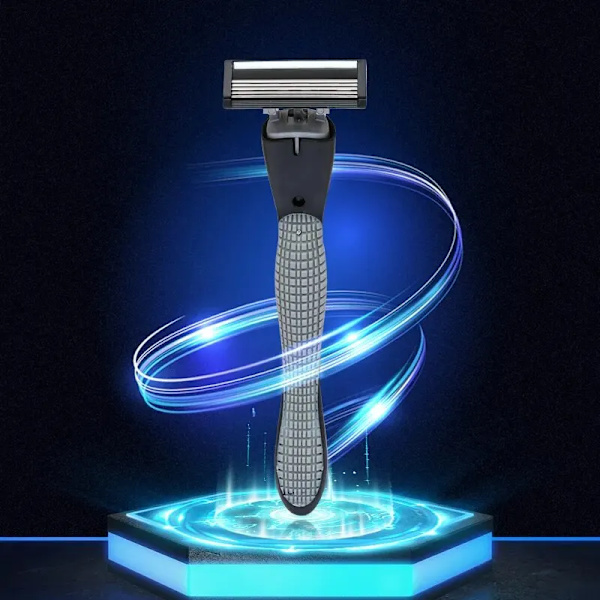 Rakapparat Ny design för män Razor Rakning Fem lager Rakapparat Återanvändbar Razor Importerad Blade Gray