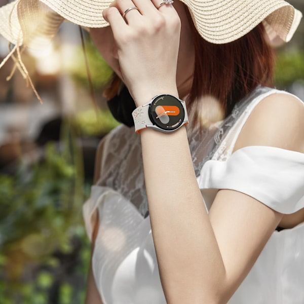 Graverat silikonarmband för Samsung Galaxy Watch 7 FE/6 4 Classic/5 Pro 45 Utan Glipor Sportarmband Galaxy Watch 7 Armband 44mm 40mm black-pink Galaxy Watch5 40mm