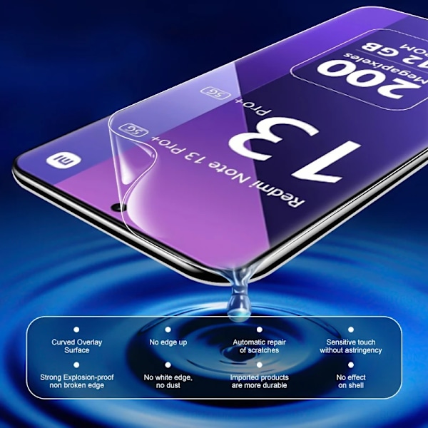 4 ST Hydrogelfilm För Xiaomi Redmi Note 13 14 12 11 10 9 8 7 Pro Plus Skärmskydd För Redmi Note 14S 12S 11S 10S Mjuk Film Note 11 Pro 5G 4G 4PCS