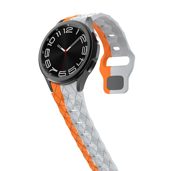 Mjukt silikonarmband för Samsung Galaxy Watch 7/6/5/4 40mm 44mm Fotbollsmönstrat armband Klockarmband 6/4 Classic 47mm 46mm bälte Space ash Galaxy Watch 4-5-6-7