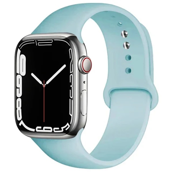 Silikonarmband för Apple Watch-remmar 49mm 40mm 44 mm 45mm 46mm 42mm 41mm 38mm sportarmband iWatch serie 10 9 8 3 SE ultra 2 13 sapphire blue 38 40 41 S10-42mm ML