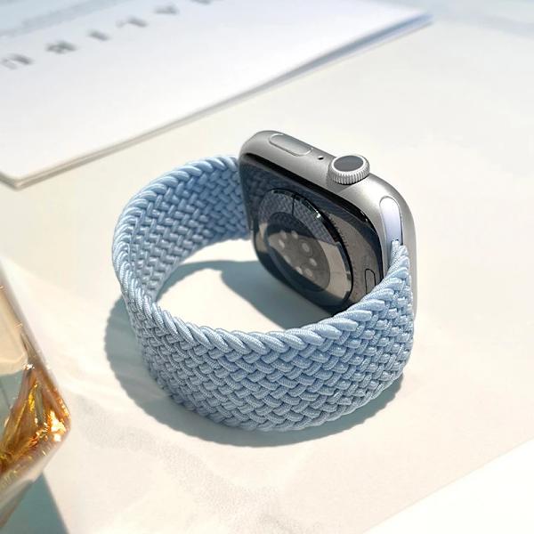 Strap För Apple Watch Band 44Mm 40Mm 45Mm 41Mm 49Mm 42Mm 38Mm Bragad Solo Loop Iwate Serie 9 Se 8 7 6 5 4 Ultra 2 Black clever L