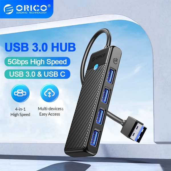 ORICO-airies USB 3.0 5Gbps, haute vitesse, multi-portar av typ C, 4 portar, adaptateur répartiteur, 6 000 S6 OTG 4 USB 3.0 05cm USB A
