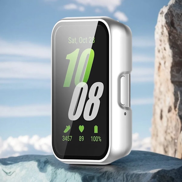 Skyddsfodral för Smartwatch till Samsung Galaxy Fit 3 SM-R390 PC Klockfodral med Härdat Glas Anti-Fall Anti-Repor Klockfodral D