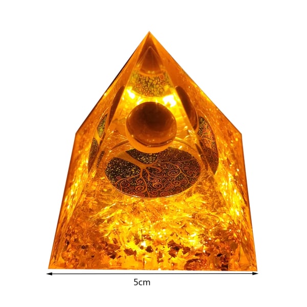 Naturlig energi Healing Stone Kristall Orgonit Energipyramid Skulptur Symboliser Lucky Samla Hemmakontor Dekor Dekorationer Gåvor E