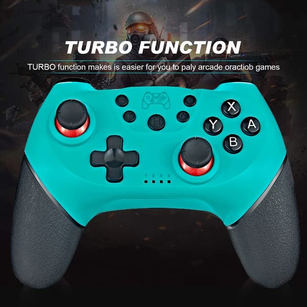 [2023 uppgraderad version] Bluetooth trådlös handkontroll kompatibel Nintendo Switch Pro Gamepad kompatibel Nintendo Game Joystick Blue-Red