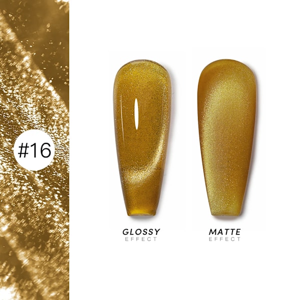 AS 15ml Magnetisk Katt Gel Nagellack Cat Eye Glitter Effekt Semi Permanent 36 Färger Soak Off UV Gel Lack Manikyr Nagelkonst YRM 16