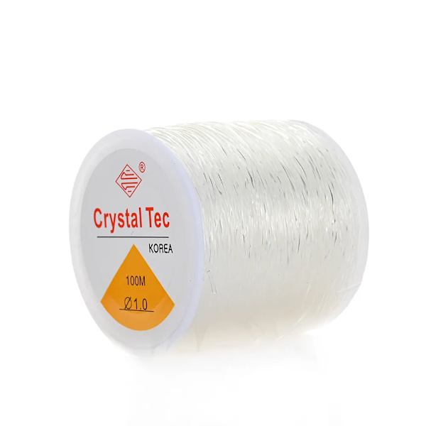 0,5-1,5 mm elastisk sladdsnöre Transparent elastisk tråd för smyckestillverkning DIY Armband Halsband pärltillbehör 1.0MMx100M 1 roll