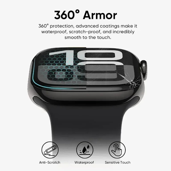 5 st Skärmskydd för Apple Watch 10 9 8 7 6 5 40MM 41MM 42MM 44MM 45MM 46MM Keramisk Film för IWatch Ultra 49MM Ej Glas Series 10 42MM 5PCS