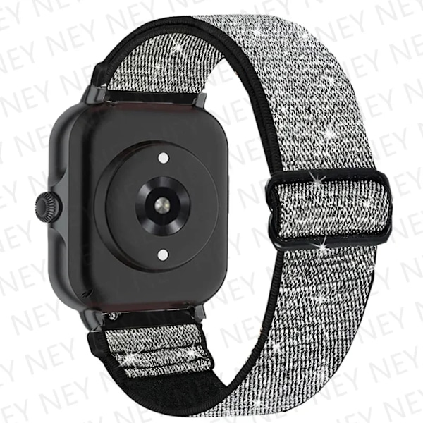Glänsande elastiskt armband för Amazfit gts 4-3-2-2e-mini/bip-U-S-lite/Stratos 2 20mm/22mm band Böhmisk Pride armband gtr-4-3-3pro-2e flash Silver B 03 20mm watch band