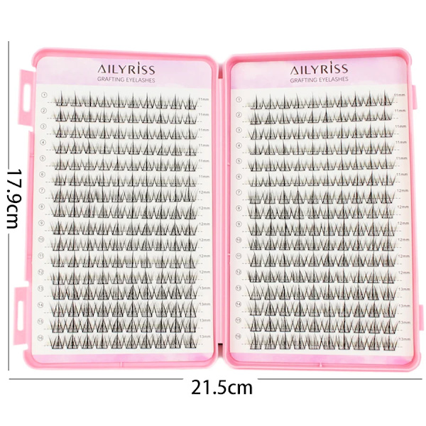 32 Rader Ögonfransar Extension Personlig Ögon Lash Professionell Makeup Individuell Cluster Byggda Falska Ögonfransar 3MIN MIX1