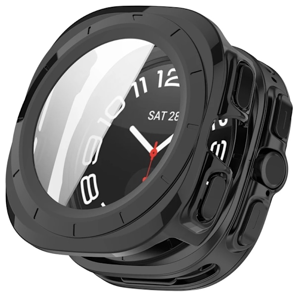 PC-fodral Glas För Samsung Galaxy Watch 7 Ultra 47MM Smart Skärmskydd Hårt PC Skyddande Fodral Klocka 7 Ultra Stötfångarskal Transparent Watch 7 Ultra 47mm