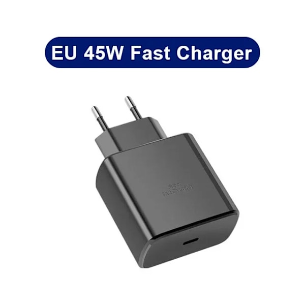 PD 45W USB C Laddare för Samsung Galaxy S22 S23 S24 Ultra Note 10+ 5G USB C Mobiltelefonladdare Snabbladdare Black EU Plug