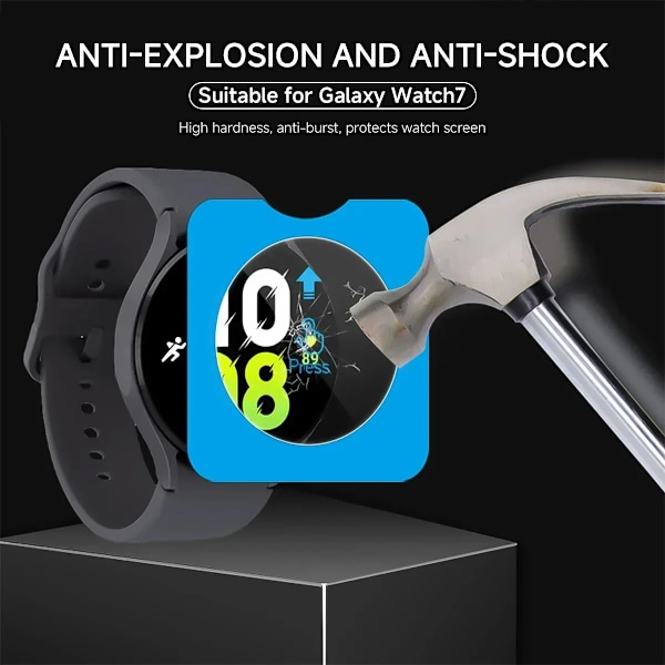 1-5 ST Tempered Glass För Samsung Galaxy Watch Ultra 47mm Premium Skärmskydd för Galaxy Watch 7 40mm 44mm Skyddsglas 3 PCS Galaxy Watch 7 40mm