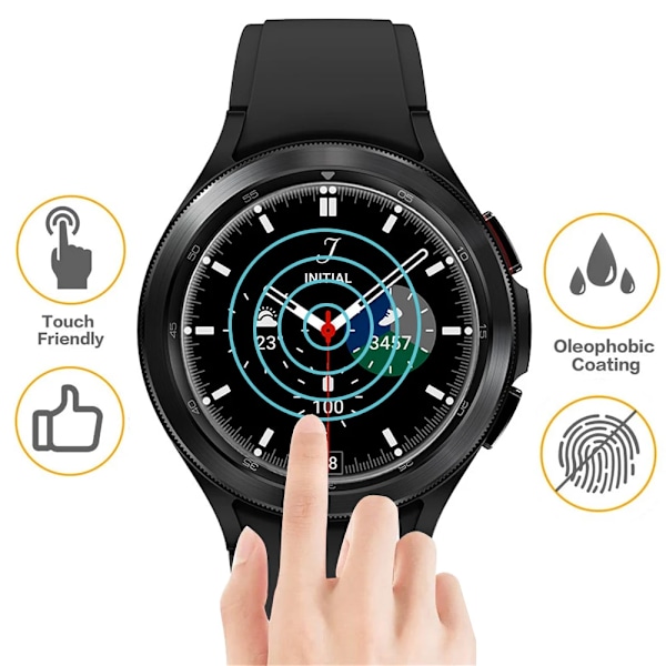 Härdat glas för Samsung Galaxy Watch 4/5/6/7 44mm 40mm 45mm Skärmskydd Galaxy Watch 4 42mm 46mm HD Klar Film 1-5ST 2 pieces Watch 4-5-6-7 40mm
