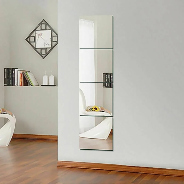 16 st 15 cm fyrkantig spegel glas kakel Akryl väggdekaler Dekal självhäftande heminredning väggdekorationer sovrum dekorationer
