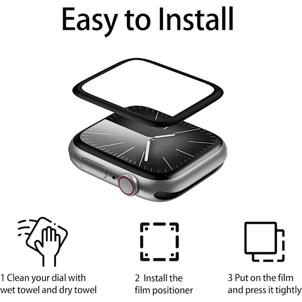 Skärmskydd för Apple Watch Series 10 9 8 7 6 46mm 42mm 49mm 41mm 45mm 40mm 44mm 3D Film Tillbehör för iWatch Ultra2 49mm Series 7 8 9 41mm 1 PCS
