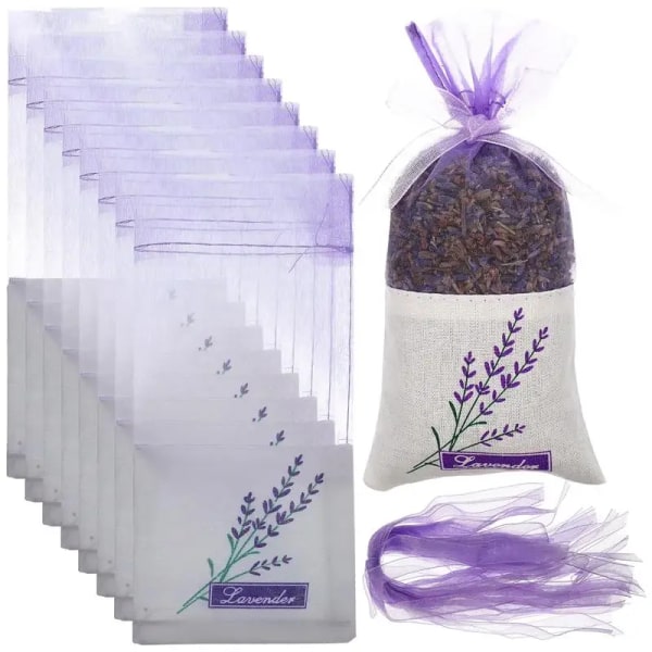 30st Tomma påsar påse Blomtryck Lavendel doftpåsar påsar för torra blommor förvaring Doft lavendel doftpåse Violet