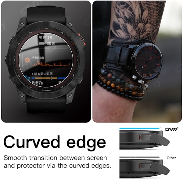 9H Härdat Glas För Garmin Fenix 8 7X 6X Pro 7 6 7S 6S 5 5S Solar AMOLED Skärmskydd Glas Anti-repor Film Tillbehör For Fenix 7 3 PCS