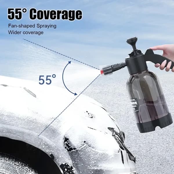 Biltvätt Spray Pott Skum Spray Pott 2L Spray Typ Med Tryck Relief Ventil För Hushåll Bil Spray Handtryck Spray Potta White